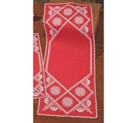 Permin Hardanger Tischläufer Stickpackung Hardanger Schneeflocken Zählmuster