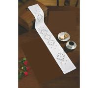 Permin Hardanger Tischläufer Stickpackung Hardanger Zählmuster