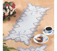 Permin Hardanger Tischläufer Stickpackung Hardanger Zählmuster