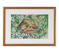 Permin Kreuzstich Stickpackung Vogelhaus Zählmuster
