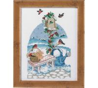 Permin Kreuzstich Stickpackung Vogelhaus Zählmuster