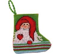 Permin Kreuzstich Stickpackung Weihnachtsstrumpf mini Elf Zählmuster