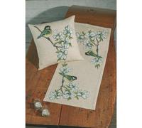 Permin Tischläufer Kreuzstich Stickpackung Kohlmeise Zählmuster