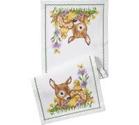 Permin Tischläufer Kreuzstich Stickpackung Reh und Enten Zählmuster