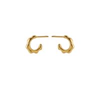 Pernille Corydon Creolen Small Aqua Hoops, vergoldet