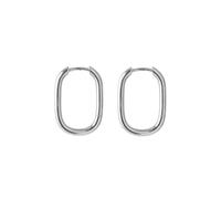 Pernille Corydon Creolen Soft Edge Huggies, Silber