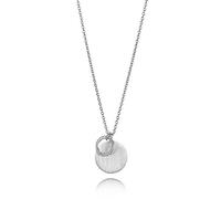 Pernille Corydon Lange Kette Damen Silber - Coin & Ring 80cm / Ø 40mm - Silber 925 vergoldet - N220s