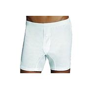 PEROFIL Mann Calzoncino Boxer Jersey 100% Baumwollfaden aus Schottland (5, Weiß)