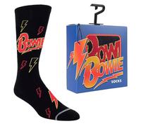Perri's Leathers Unisex David Bowie Geschenkbox Logo, 001, O, Herren Socken, Schwarz, 10