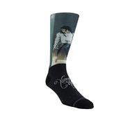 PERRI'S SOCKS, Einheitsgröße M - Schwarz & Grau, 1 Paar - Michael Jackson Silver Glitter - Offiziell lizenzierte Neuheit Socken - Lustige Socken für Männer & Frauen Gepolstert Unisex