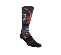 PERRI'S SOCKS, Gepolsterte Unisex - Einheitsgröße - Michael Jackson Offiziell lizenzierte Neuheit Socken - Lustige Socken für Damen und Herren, rot / schwarz, Medium