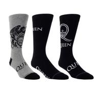 Perri's Socks Queen Logos und Wappen, 3 Paar, 2 Schwarz/1 Grau, QUC171-046, schwarz / grau, Einheitsgre