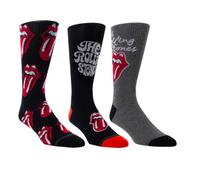 Perri's Socks The Rolling Stones RSC371-077 Crew-Socken, 3 Paar, Mehrfarbig, Einheitsgre