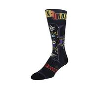 PERRI'S SOCKS Unisex Guns N Roses Dye Sublimation Crew, 001 Socken, Schwarz, Gelb, Rot, Blau, M