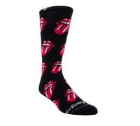 PERRI'S SOCKS Unisex The Rolling Stones Allover Red Tongues Crew Socken, Schwarz, 10