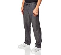 Perry Ellis Herren 100% Linen Drawstring Casual Pants for Men, Regular Fit, Lightweight (Waist Size 29-54 Big & Tall) Lssige Hose, Schiefer, 40W / 32L