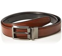 Perry Ellis Herren Portfolio doppelt genähter Ledergürtel (Größen 76,2-107,7 cm) Gürtel, Braun/Schwarz, 40