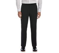 Perry Ellis Herren Portfolio Performance Stretch-kleiderhose, Moderne Passform und Bügelfrei, Flache Vorderseite Klassische Hose, Schwarz kariert, 36W / 32L