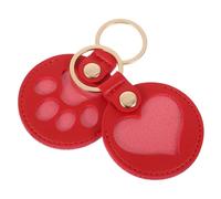 PERSELOSO 2 Stück Pack Schlüsselanhänger aus Pu für Tierhaare Tragbarer Aufbewahrungsanhänger in Rot Eleganter Gedenk Schlüsselanhänger für Katzen und Hundehaare Souvenir für Tierliebhaber