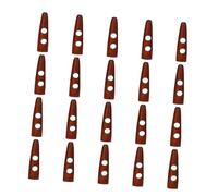 PERSELOSO 20 Stück Braune Kunstoff Hornknöpfe für Mäntel und Jacken Einfach zu Nähen als Ersatzknöpfe für Selbstgemacht Kleidung und Pullover im Vintage Stil