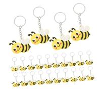 PERSELOSO 24 Stück Teiliges Schlüsselanhänger Niedlichen Bienen motiven aus Langlebigem Metall und Abs Leichter Taschen Rucksackanhänger Dekorativ für Schlüssel Auto und Geschenk