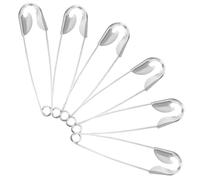 PERSELOSO 5 Stück Große Sicherheitsnadeln aus Metall 134mm Silberfarben Einfach zu Verwenden und Lagern für Wäscherei und Kleidung