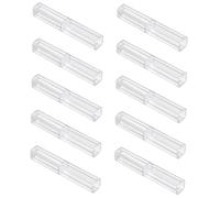 PERSELOSO Transparente Stiftbox Quadratisch 10 Stück Kunststoff Klar Stifteetui Für Schüler Büro Organizer Aufbewahrung Schreibwaren