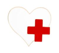 Persönlichkeit Cartoon Hörgerät Liebe Rotes Kreuz Form Farbe Legierung Zubehör Brosche Geschenk Brosche Brosche Perlen