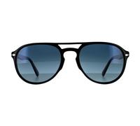 Persol Aviator Unisex Schwarz Blau Verlauf Polaroid Sonnenbrille Einheitsgröße