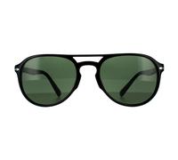 Persol Aviator Unisex Schwarz Grün Sonnenbrille Einheitsgröße