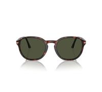 Persol Po3343s Runde Sonnenbrille, Havanna/Grün, 55 mm