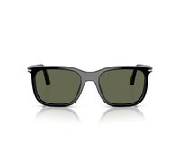 Persol RENZO 0PO3357S 95/58 polarisiert Kunststoff Rechteckig Schwarz/Schwarz Sonnenbrille, Sunglasses