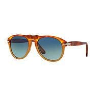 Persol Herren Sonnenbrille - PO0649 - 1025S3 - 54mm - Havana, Pilot, polarisiert, polarized