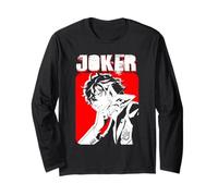 Persona 5 Royal Joker Black White Red Portrait Video Game Langarmshirt