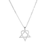 Personalisierte Halskette, Amulett-Anhänger-Halsketten, Charm-Halskette, einfache europäische und amerikanische hohle modische geometrische Dreieck-Liebeshalskette männliche Geburtstagsgeschenke for s