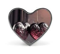 Personalisierte herzförmige Halsketten-Anstecknadel, Aluminiumlegierung, Knopfabzeichen, personalisierbar, exquisite Brosche, klassische Mini-Brosche für Rucksäcke, Hut, Anzug, Jacke, Dekoration
