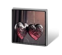 Personalisierte herzförmige Halsketten-Anstecknadel, Aluminiumlegierung, Knopfabzeichen, personalisierbar, exquisite Brosche, klassische Mini-Brosche, 1,8 x 1,8 cm, für Rucksäcke, Hüte, Anzüge, Jacken