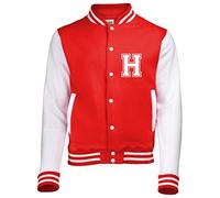 Personalisierte Kinder Uni/College/Baseball Jacke mit Initiale auf der Vorderseite NUR