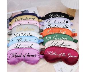 Personalisierte Satin Schlafmaske - Personalisiertes Brautjungfern-Geschenk für Hochzeitsfeier, Personalisierte Schlafmaske, Satin Schlafmaske, Brautj