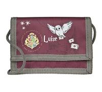 Personalisierter Geldbeutel mit Sichtfenster zum Umhängen | Motiv Harry Potter mit Name für Jungen Mädchen | Brustbeutel Geldbörse Kinder Kindergeldbeutel | Münzfach mit Klettverschluss