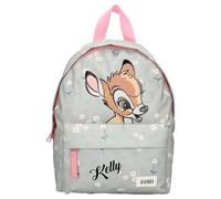 Personalisierter Kindergarten-Rucksack Disney Bambi mit Name Mädchen | Kleiner Rucksack Kinder Grün mit Blümchen