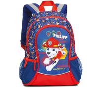 Personalisierter Kindergartenrucksack Paw Patrol - Rucksack Kinder Jungen Marshall mit Namen - Freizeitrucksack Kindergarten Kita mit seitlichen Netztaschen Vordertasche
