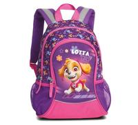 Personalisierter Kindergartenrucksack Paw Patrol - Rucksack Kinder Skye Mädchen mit Namen - Freizeitrucksack Kindergarten Kita mit seitlichen Netztaschen Vordertasche