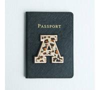Personalisierter Reisepasshülle mit individuellem Leoparden-Muster Buchstaben Patch, anpassbarer Buchstaben-Reisepasshülle, Reisepassetui, Reisebrieft