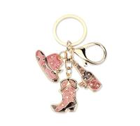 Personalisierter Schlüsselanhänger Aus Edelstahl Mit Cowboyhut Und Stiefel, Ein Einzigartiges Geschenk Für Frauen,Perfekt Zur Hochzeit, Geburtstag Oder Als Freundschaftsgeschenk Für Die Guter Freundin
