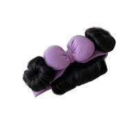 Perücken Stirnband, schönes Schleifen Brötchen, Purple | Prinzessin Dutt Stirnband Baby Haarschmuck, Kleinkinder Perücke Kopfbedeckung für Neugeborene, schöne Mädchen