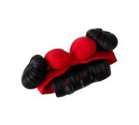 Perücken Stirnband, schönes Schleifen Brötchen, Red | Prinzessin Dutt Stirnband Baby Haarschmuck, Kleinkinder Perücke Kopfbedeckung für Neugeborene, schöne Mädchen