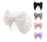 Pesaat Baby Mütze Mädchen Baumwolle Neugeborenen Mütze Mit Schleife Erstlingsmützen für 0-3 Jahren Mädchen Newborn Mütze Herbst,Winter (5er Set- F, 0-3 Jahren)