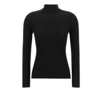 Peserico - Rippstrick-Pullover mit Stehkragen - - Knitwear - Damen - Schwarzk - M