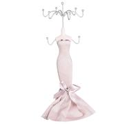 Pesoncarl Schmuckschannin Halter 11x3x3 gekleidete Puppe Schaufensterpuppenschmuckhalter für Halskette, Ohrring & More, Harz und Gips Schmuck Ausstellungsstand mit Mehreren Eisenhaken